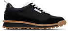 Thom Browne Black Tech Nylon Alumni Sneakers