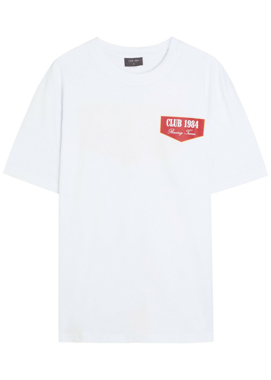 Club 1984 Racing Printed Cotton T-shirt White