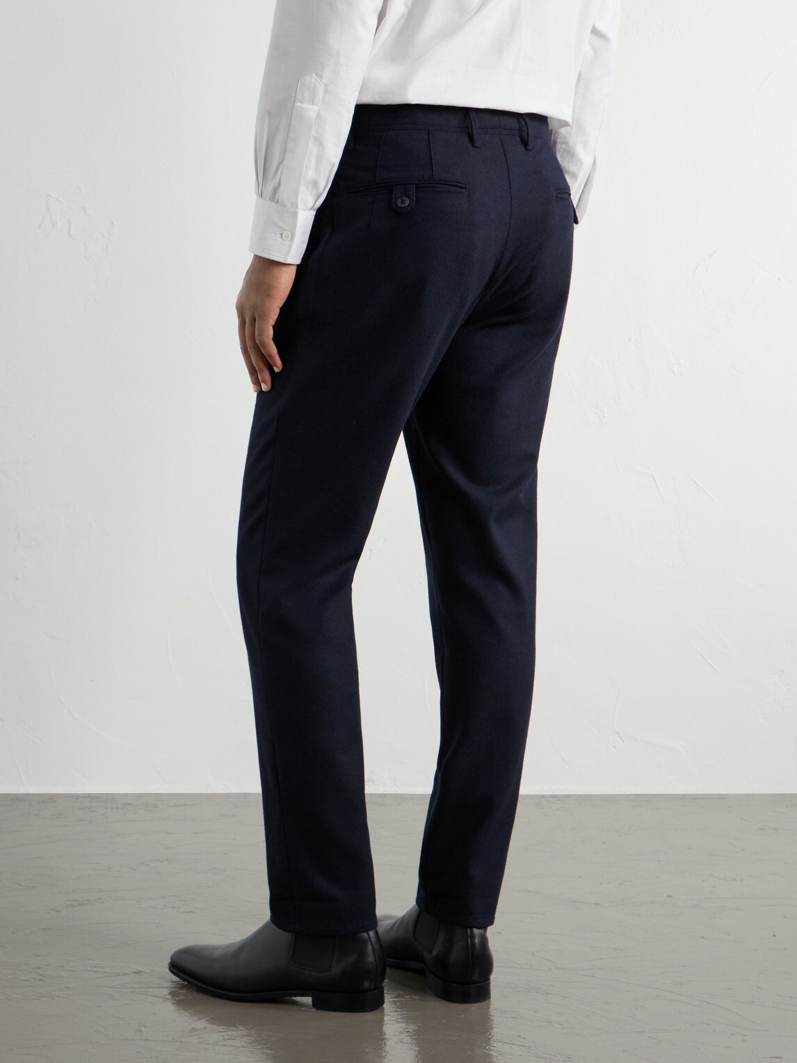 Slowear - Incotex Pleated Tapered Wool-Blend Flannel Trousers - Blue