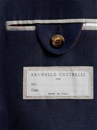 BRUNELLO CUCINELLI - Wool & Linen Denim Effect Suit