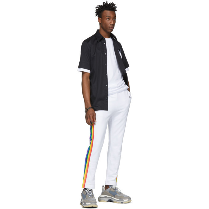 Xander Zhou white rainbow track pants