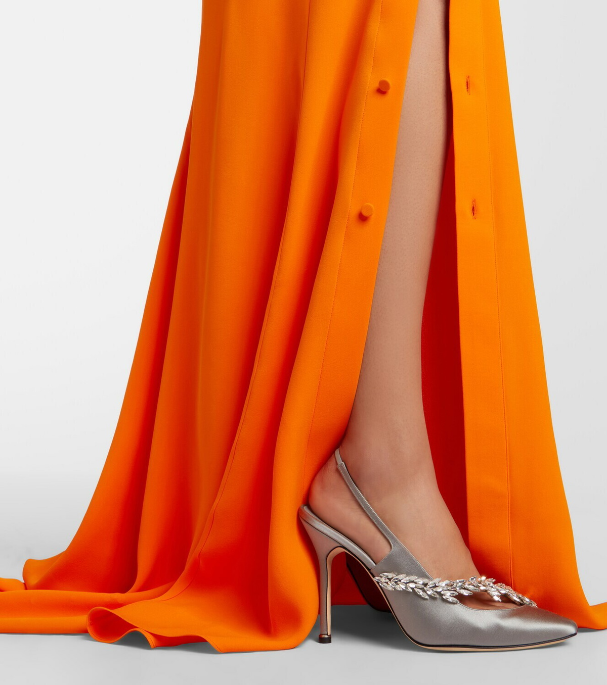 Balenciaga x Manolo Blahnik satin slingback pumps