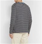 Howlin' - Contrast-Trimmed Striped Cotton-Jersey Sweatshirt - Navy