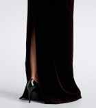 Mugler Velvet bustier gown