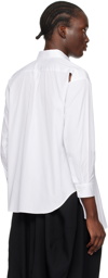 Black Comme des Garçons White Spread Collar Shirt