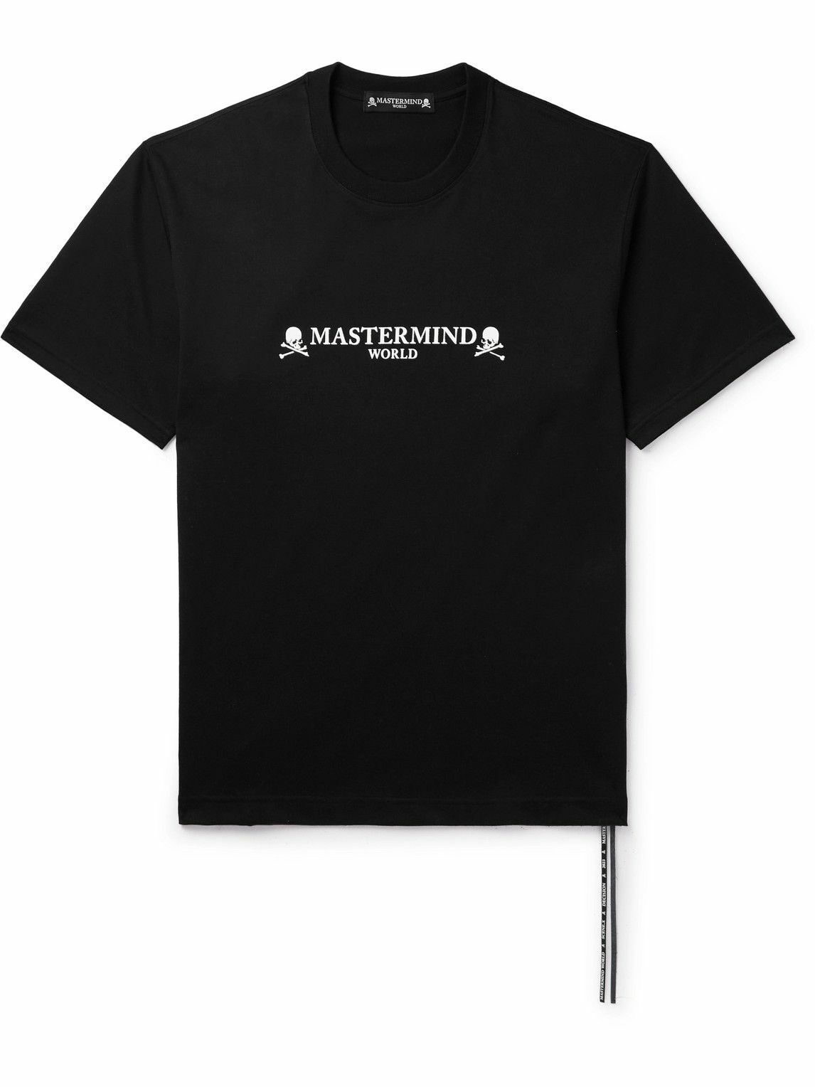 Mastermind World Glittered Logo Print Cotton Jersey T Shirt Black