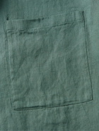 Theory - Noll Camp-Collar Linen Shirt - Green