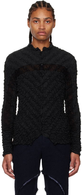 Photo: PONDER.ER SSENSE Exclusive Black Hug Shirt