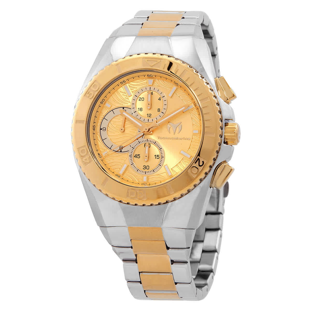 TechnoMarine Manta Chronograph Quartz Gold Dial Mens Watch TM