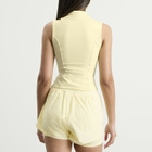 TALA Women's SkinLuxe Sleeveless Zipped Jacket in Lemon Yellow