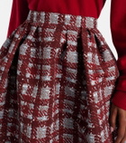 Oscar de la Renta Plaid faille midi skirt
