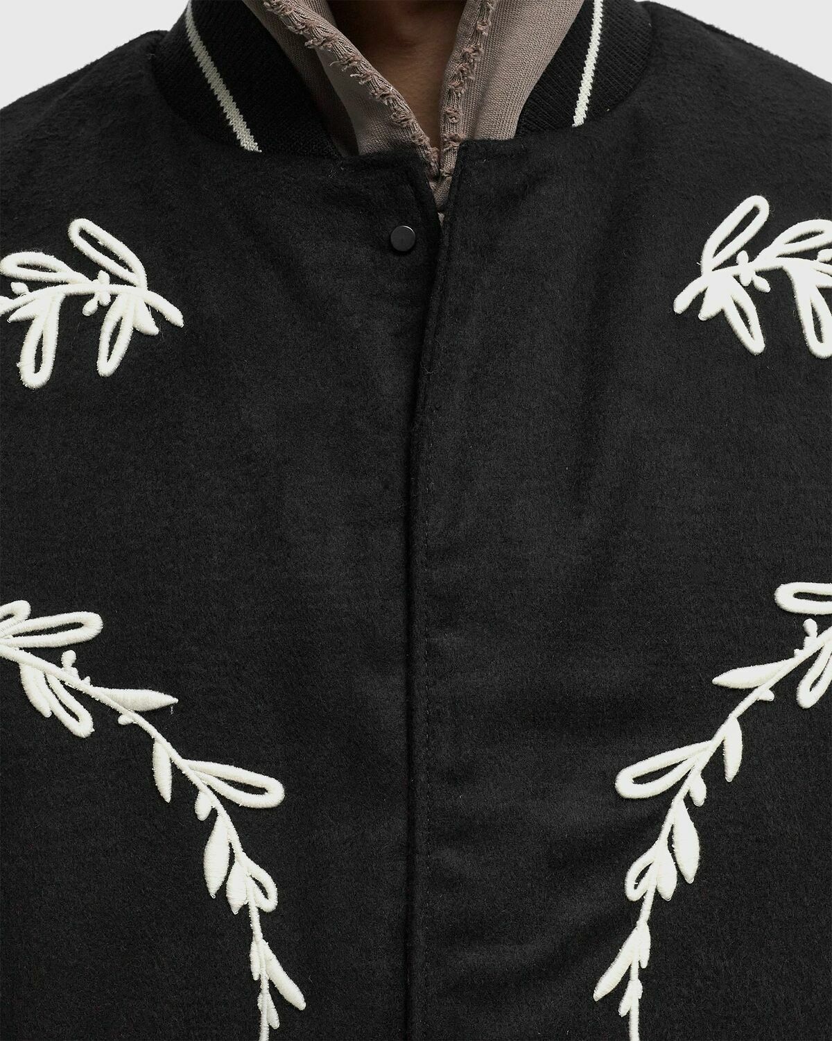 Rough. VINTAGE VARSITY JACKET black/brown Mens Bomber Jackets/College Jacket