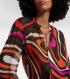 Pucci Printed chiffon blouse