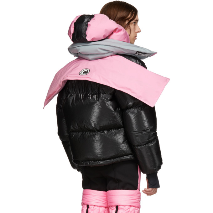 Colmar A.G.E. by Shayne Oliver Pink and Black Down Tyvek Concept Coat