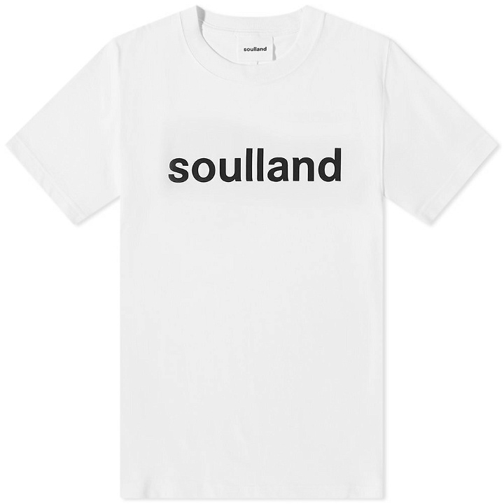 Photo: Soulland Men's Chuck Logo T-Shirt in White