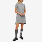 Thom Browne Women's Pique RWB Polo Dress in Light Grey