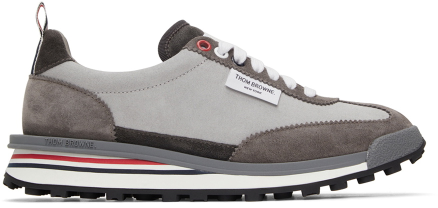 スニーカー THOM BROWNE SUEDE AND NYLON TECH RUNNER SNEAKER 0400015268281_WHITE?wid=600&