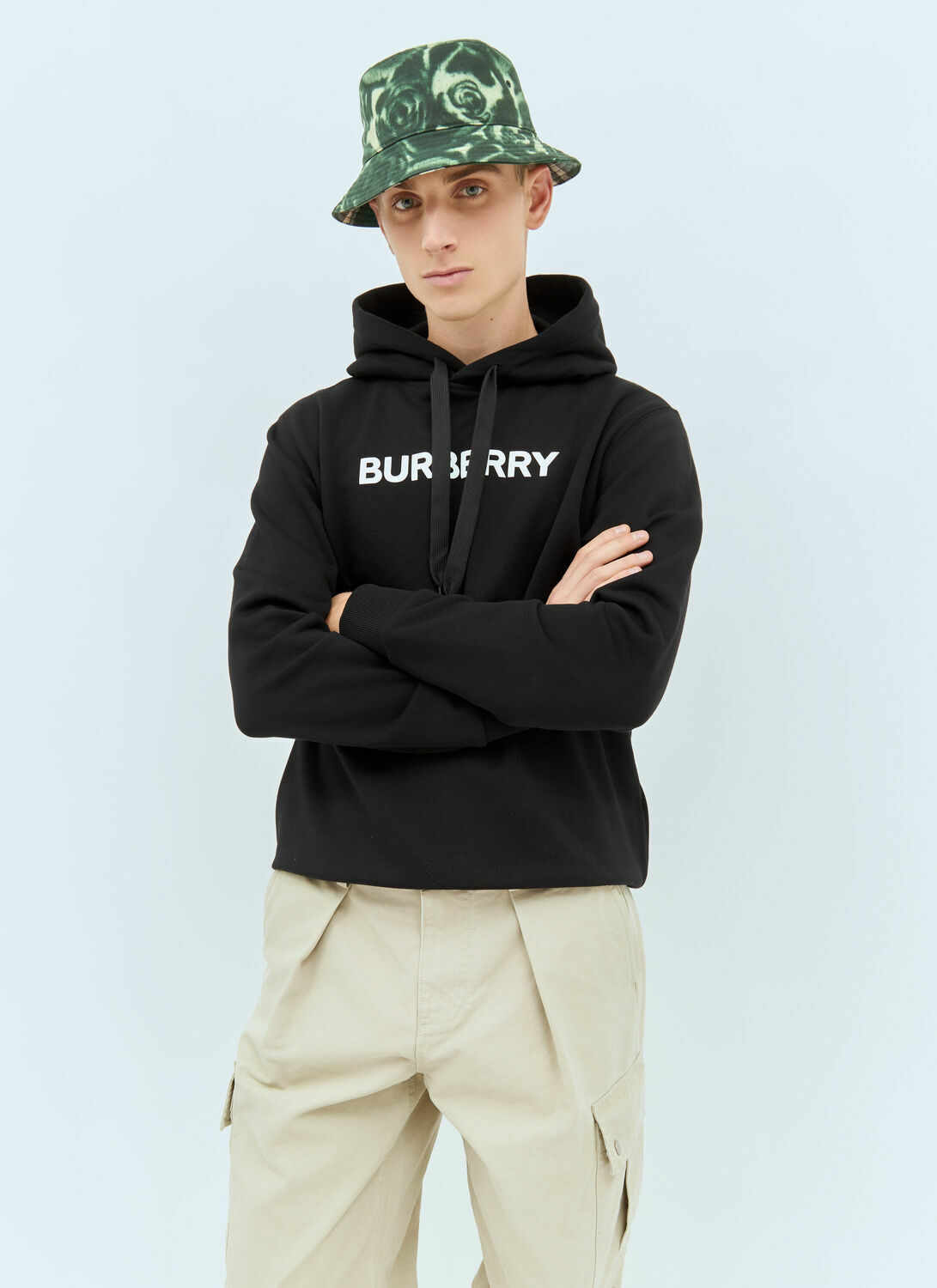 Burberry Rose Print Wax Bucket Hat