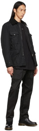 Stone Island Black Micropile David Light-TC Coat