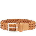 Anderson's Men's Woven Leather Belt in Natural