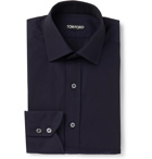 TOM FORD - Slim-Fit Cotton-Poplin Shirt - Blue