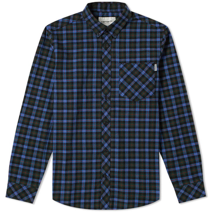 Photo: Carhartt Lanark Shirt Bottle Green Check