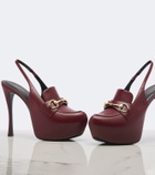 Gucci Horsebit leather slingback pumps