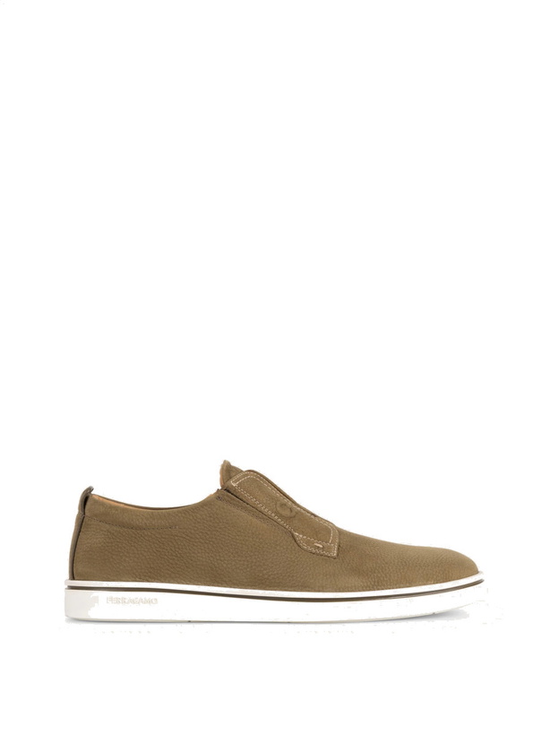 Photo: Ferragamo Mens Derby slip-on in Brown