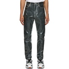 Doublet Black Coated Jeans