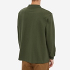 Polar Skate Co. Men's Long Sleeve Polo Shirt in Dark Olive