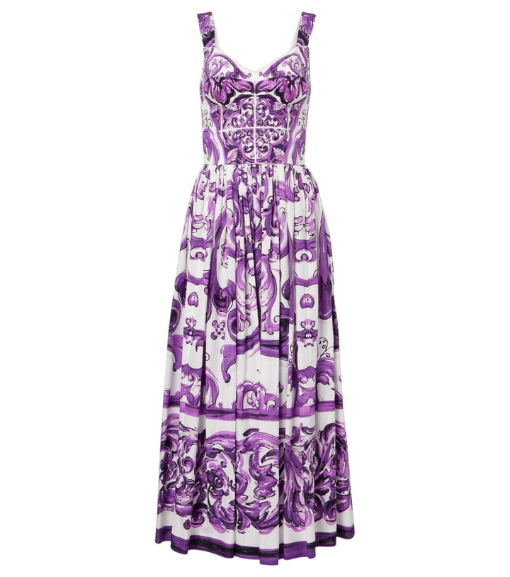 Photo: Dolce&Gabbana Majolica cotton corset maxi dress