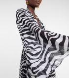 Alexandra Miro Betty zebra-print chiffon beach dress