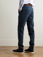 Loro Piana - Slim-Fit Cotton-Blend Trousers - Blue