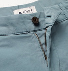 NN07 - Crown Garment-Dyed Stretch-Cotton Twill Shorts - Light blue