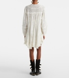 Isabel Marant Zame embroidered cotton and silk minidress