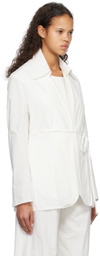 Subtle Le Nguyen White Collarless Jacket
