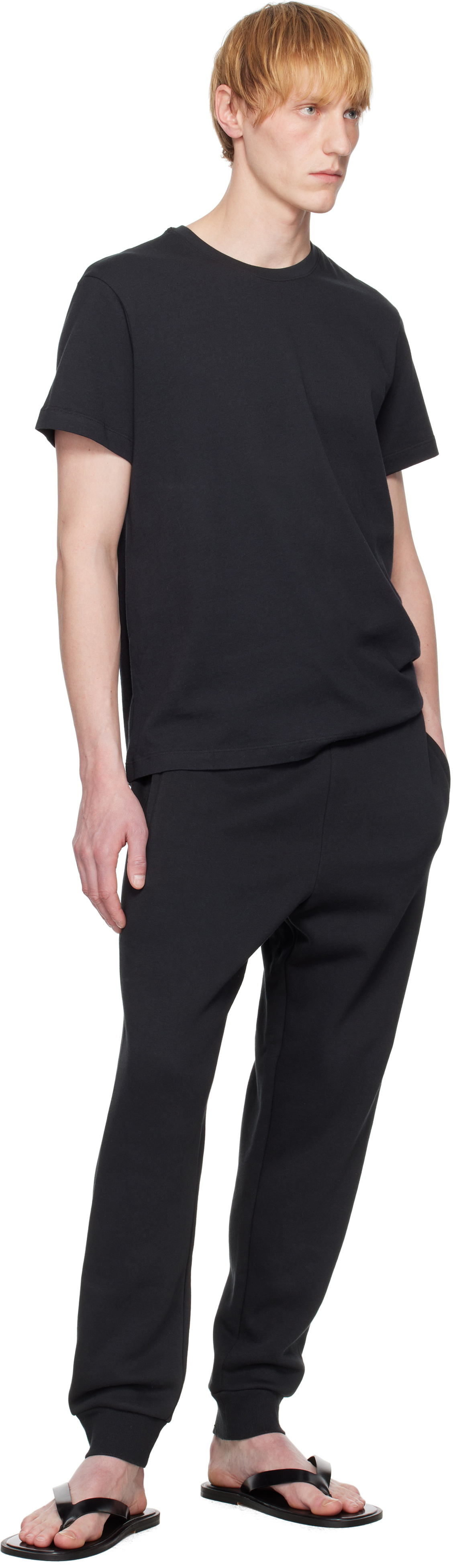 SKIMS Black Fleece Lounge Tapered Sweatpants
