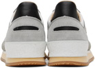 Spalwart White & Gray Dash Low Sneakers
