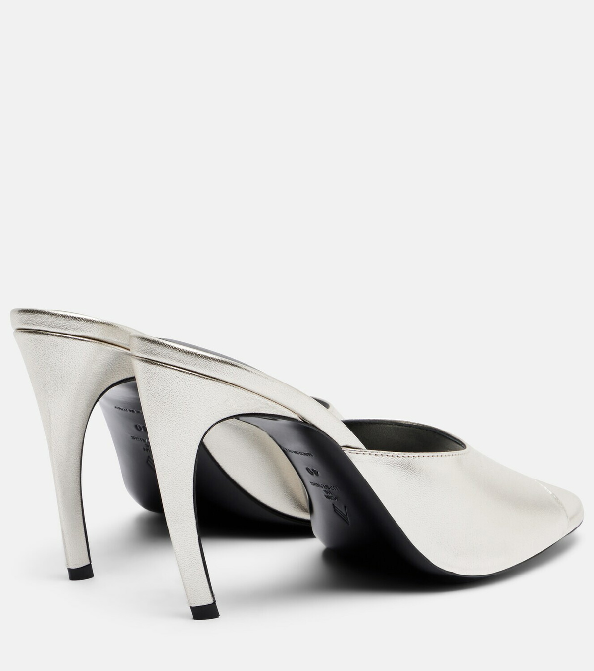 The Attico Betta 95 metallic leather mules