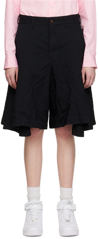 Photo: Comme des Garçons Homme Plus Black Pleated Shorts