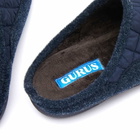 Guru's Roomshoes Men's Gurus Roomshoes Quilted Houseshoe in Navy