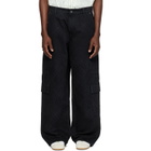 Casablanca Black Monogram Cargo Denim Jeans