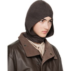 LEMAIRE Brown Fine Wool Hood