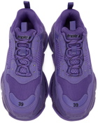 Balenciaga Purple Clear Sole Triple S Sneakers