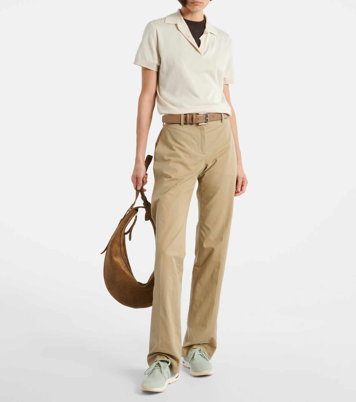 Loro Piana 360 LP Lady Flex suede-trimmed sneakers