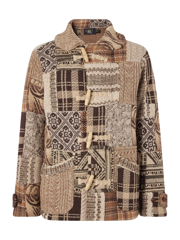 Photo: RRL - Shawl-Collar Patchwork Wool-Blend Cardigan - Brown
