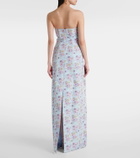 Markarian Odessa floral ikat corset gown
