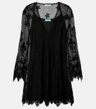 Melissa Odabash Elizabeth cotton-blend lace minidress
