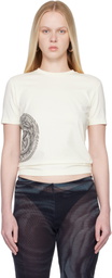 Jean Paul Gaultier Off-White 'The Laurel Stamped' Baby T-shirt