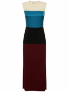 TORY BURCH Colorblock Wool Midi Dress